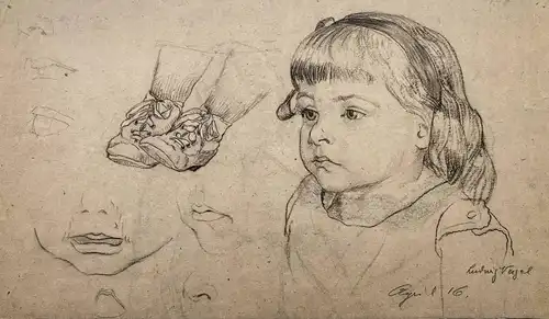 (Portrait eines kleinen Mädchens / Portrait of a young girl)