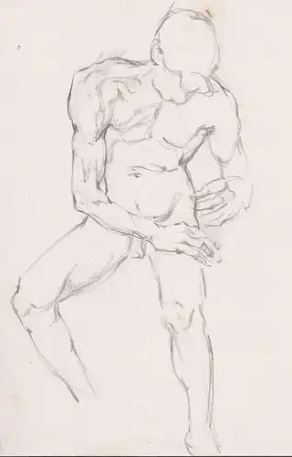 (Akt eines jungen Mannes) - male nude young man / nu homme