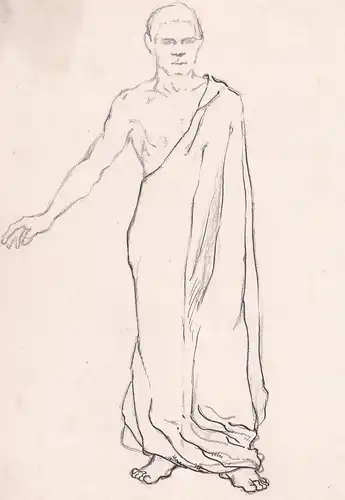 (Studie eines Mannes mit Umhang) - Study of a man with a cape