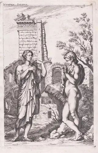 Nympha et Faunus - Nymphe Faun Nymph / Mythologie mythology / antiquity Antike / sculpture statue Statue Skulp