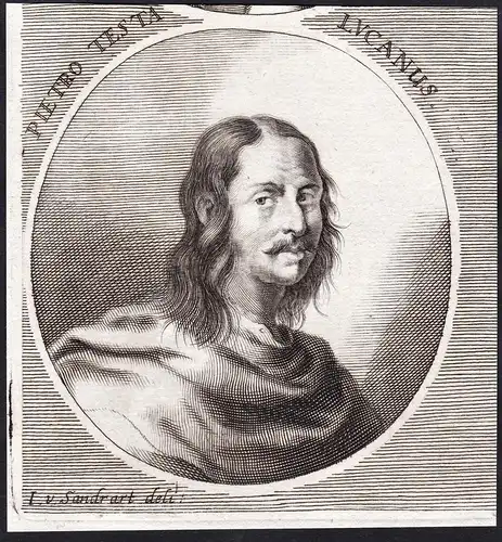 Pietro Testa - (1611-1650) Italian Kupferstecher engraver Maler painter Radierer Portrait