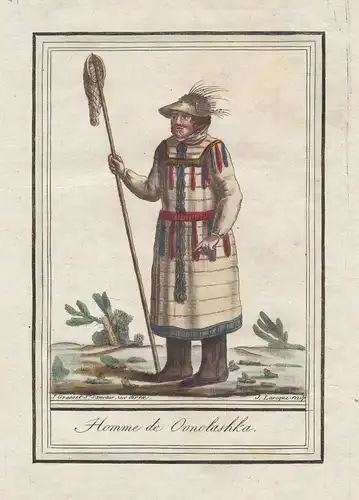 Homme de Oonalaska - Unalaska Alaska North America Canada Amerika costume Trachten