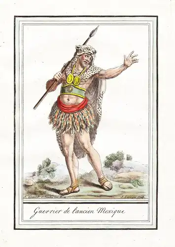 Guerrier de l'ancien Mexique - warrior Mexico Mexiko Tracht costumes