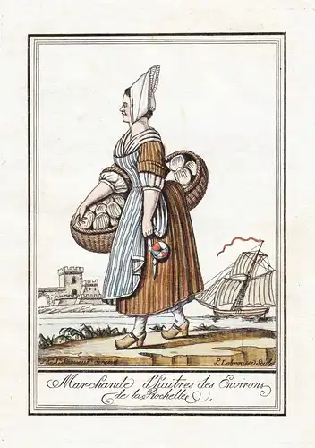 Marchande d'huitres des Environs de la Rochelle - Oyster seller Austernverkäuferin / La Rochelle Nouvelle-Aqui