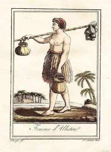 Femme d'Ulietea - Raiatea French Polynesia Pacific Tracht Trachten costume