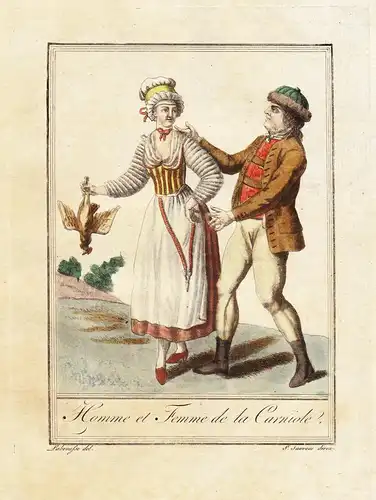 Homme et Femme de la Carniole - Kärnten Koroska Kärntener Austria Österreich Tracht costumes