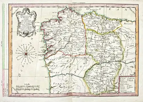 Chorographie du Royaume de Leon - Leon Asturias Spain Espana Spanien mapa Karte map