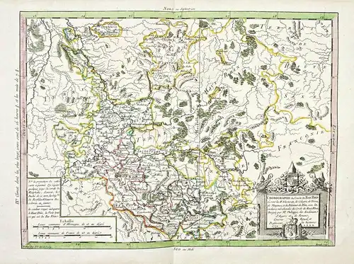 Chorographie du Cercle du Bas Rhin - Niederrhein Nordrhein-Westfalen Rheinland Pfalz Baden-Württemberg Rhein K