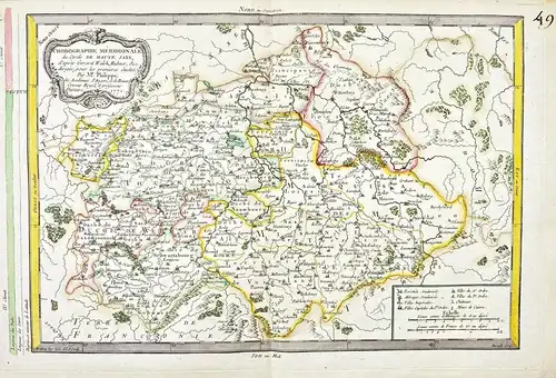 Chorographie Meridionale du Cercle de Haute Saxe - Sachsen Saxonia Anhalt Karte map