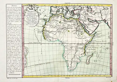 Africa. Veteribus nota. / L'Afrique ancienne - Africa Afrika Continent Kontinent Karte map