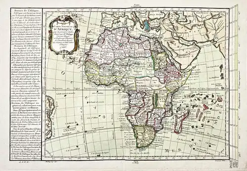 Carte Nouvelle d'Afrique. - Africa Afrika Continent Kontinent Karte map