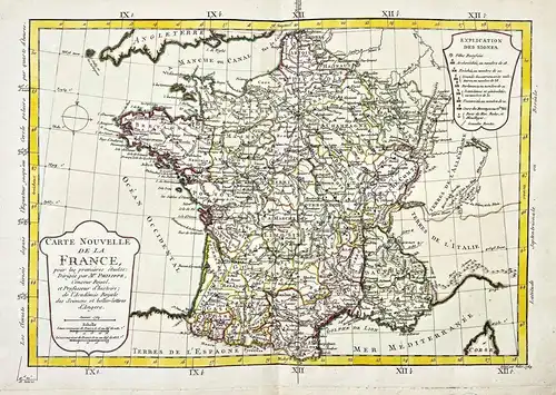 Carte Nouvelle de la France. - France Frankreich carte Karte map