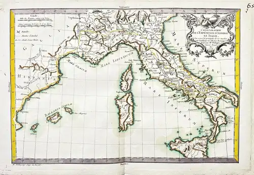 Chronographie de l'expedition d'Annibal en Italie. - Italia Italy Sardegna corse Corsica Karte map