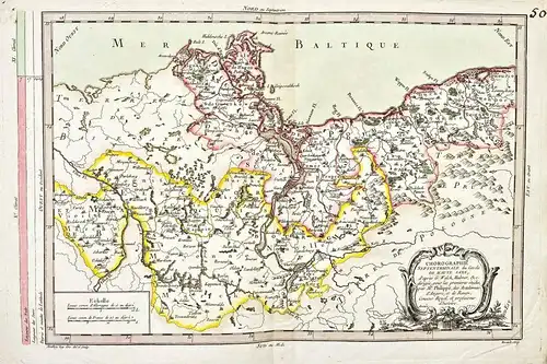 Chorographie Septentrionale du Cercle de Haute Saxe. - Mecklenburg Vorpommern Pommern Polen Polska Poland Kart