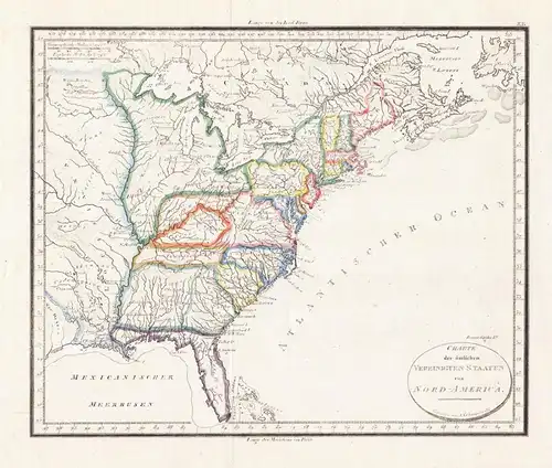 Charte des östlichen Vereinigten Staaten von Nord-America - United States of America / Amerika / USA / Florida
