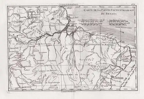 Carte de La Partie Septentrionale du Bresil - Brasilien Brazil Sao Luis South America