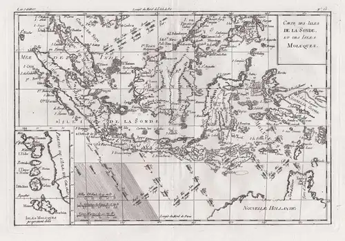 Carte des Isles de la Sonde et des Isles Moluques - Indonesia Java Borneo Singapore Malaysia Asia Karte map ca