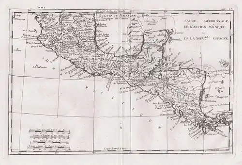 Partie Meridionale de l'Ancien Mexique ou de la Nouv.le Espagne - Mexico Mexiko Guatemala Honduras Nicaragua A