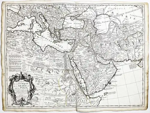 Carte de la Turquie de l'Arabie et de la Perse - Turkey Saudi Arabia Iran Egypt Persia Arabien Persien Türkei