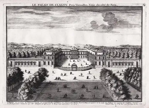 Le Palais de Clagny, pres Versailles, Veue du cote de Paris - Versailles / Chateau de Clagny / Architektur arc