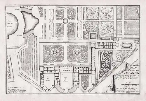 Plan du Palais de Trianon - Versailles / Grand Trianon / Chateau jardin garden Garten / Architektur architectu
