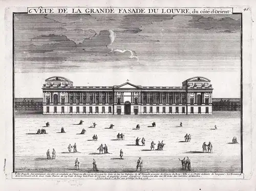 Veue de la grande fasade du Louvre, du cote d'Orient - Paris Louvre Museum musée / architecture Architektur