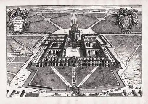Vue en Perspective de l'elevation generale de l'Hotel royal des invalides - Paris Hotel des Invalides / Ile-de