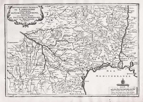 Gouvernement General de Languedoc et Partie de celuy de Guienne et Gascogne, ou se trouvent les Generalitez de