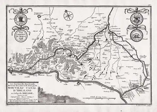 Les Jonctions des deux Grandes Rivieres de Loire et de Seine par le Nouveau Canal d'Orleans et celuy de Briare