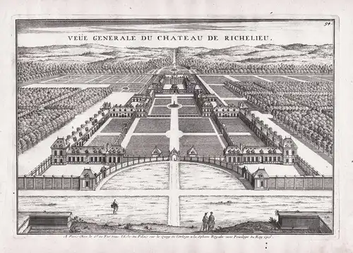 Veue Generale du Chateau de Richelieu - Chateau de Richelieu Indre-et-Loire / France Frankreich