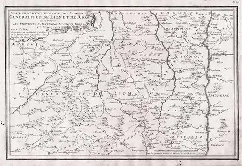 Gouvernement General du Lionnois, Generalitez de Lion et de Riom ou se trouve les Provinces d'Auvergne, Lionno