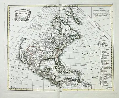 Carte de l'Amerique Septentrionale - North America Amerika Amerique