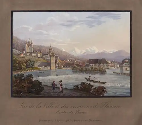 Vue de la Ville et des environs de Thoune / Canton de Berne - Thun Kanton Bern / Schweiz Suisse Switzerland