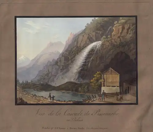 Vue de la Cascade de Pissevache en Valais. - Pissevache Cascade Wasserfall Vernayaz Kanton Wallis Valais / Sch