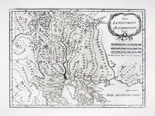 Die Landschaft Macedonien. Nro. 17. - Greece Griechenland Macedonia Thessaloniki map Karte