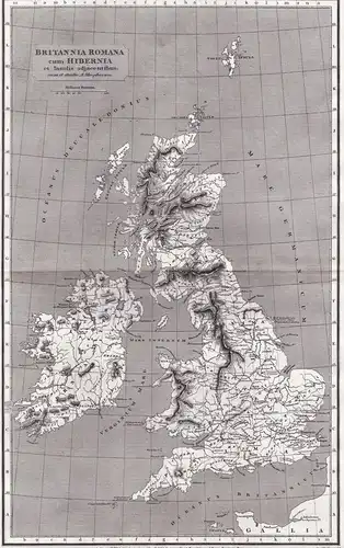 Britannia Romana cum Hibernia et insulis adjacentibus - British Isles / Großbritannien Great Britain / England