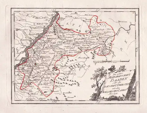 Die untere Markgrafschaft Baaden oder die Grafschaft Eberstein mit den Durlachischen Landen Nro. 192 - Baden-B