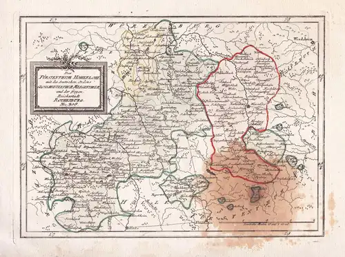 Das Fürstenthum Hohenlohe mit des deutschen Ordens Grossmeisterthum Mergentheim, und der freyen Reichsstadt Ro
