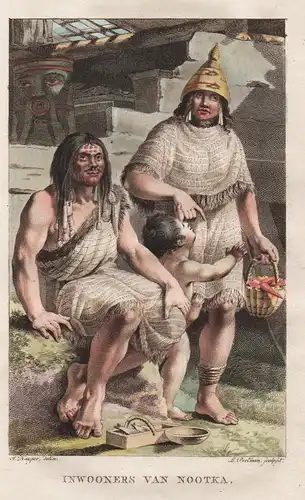 Inwooners Van Nootka - Nootka indians North America Nordamerika Indianer costumes Tracht