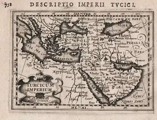 Turcicum Imperium - Turkey Arabia Ottoman Empire Osmanisches Reich map Karte carte