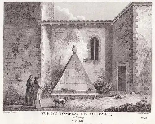 Vue du Tombeau de Voltaire, a Ferney - Ferney-Voltaire Ain Aurergne Grab tomb