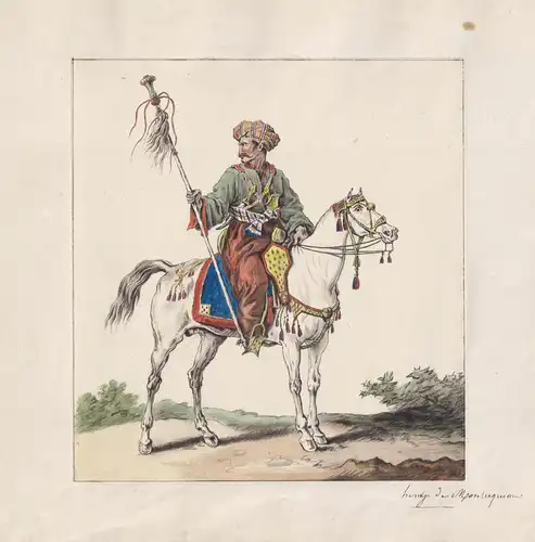 (Orientalischer Reiter mit Lanze) / Pferd horse Mameluck Mameluke