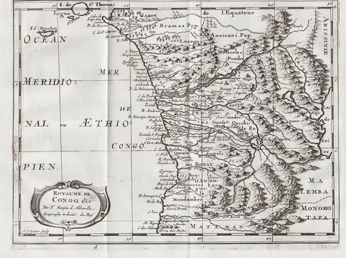 Royaume de Congo - Congo Kongo Western Africa Westafrika Afrika Afrique Karte