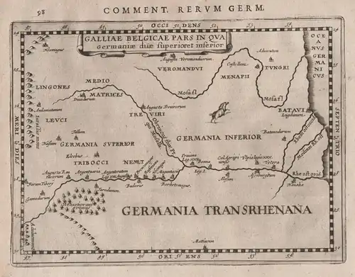 Galliae Belgicae pars in Qua - France Belgique Belgien Nederland Niederlande Netherlands Frankreich Deutschlan