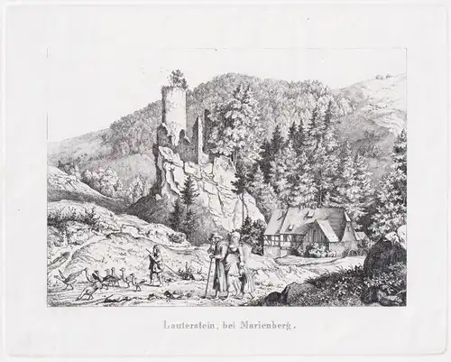 Lauterstein, bei Marienberg - Burg Lauterstein Marienberg Erzgebirge / Sachsen