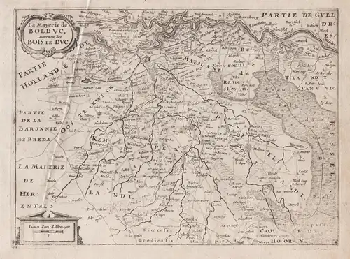 La Mayerie de Bolduc, autrement dict Bois le Duc - 's-Hertogenbosch Heusden Niederlande Holland Nederland map