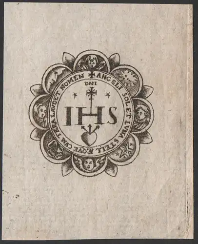 IHS - IHS mit Kreuz, Herz und 3 Kreuznägeln / Christusmonogramm nomen sacrum Jesus Christus Christogramm Jesus