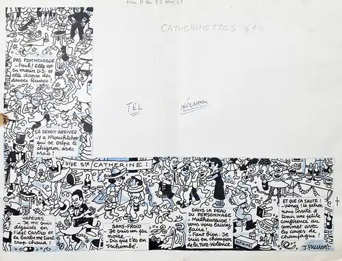 Catherinettes - Catherinette / Fest celebration / caricature Karikatur / Le Herisson