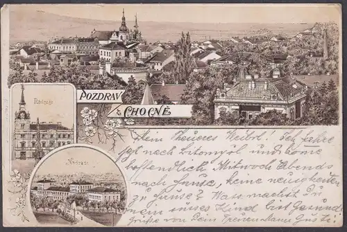 Pozdrav Z Chocne - Chocen Chotzen Böhmen Böhmen Bohemia Czech Cechy Cesko Ansichtskarte Postkarte AK postcard