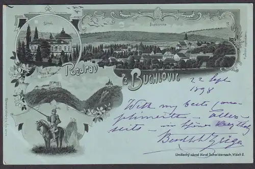 Pozdrav z Buchlovic - Gruss aus Buchlovice Zamek Böhmen Böhmen Bohemia Czech Cechy Cesko Ansichtskarte Postkar